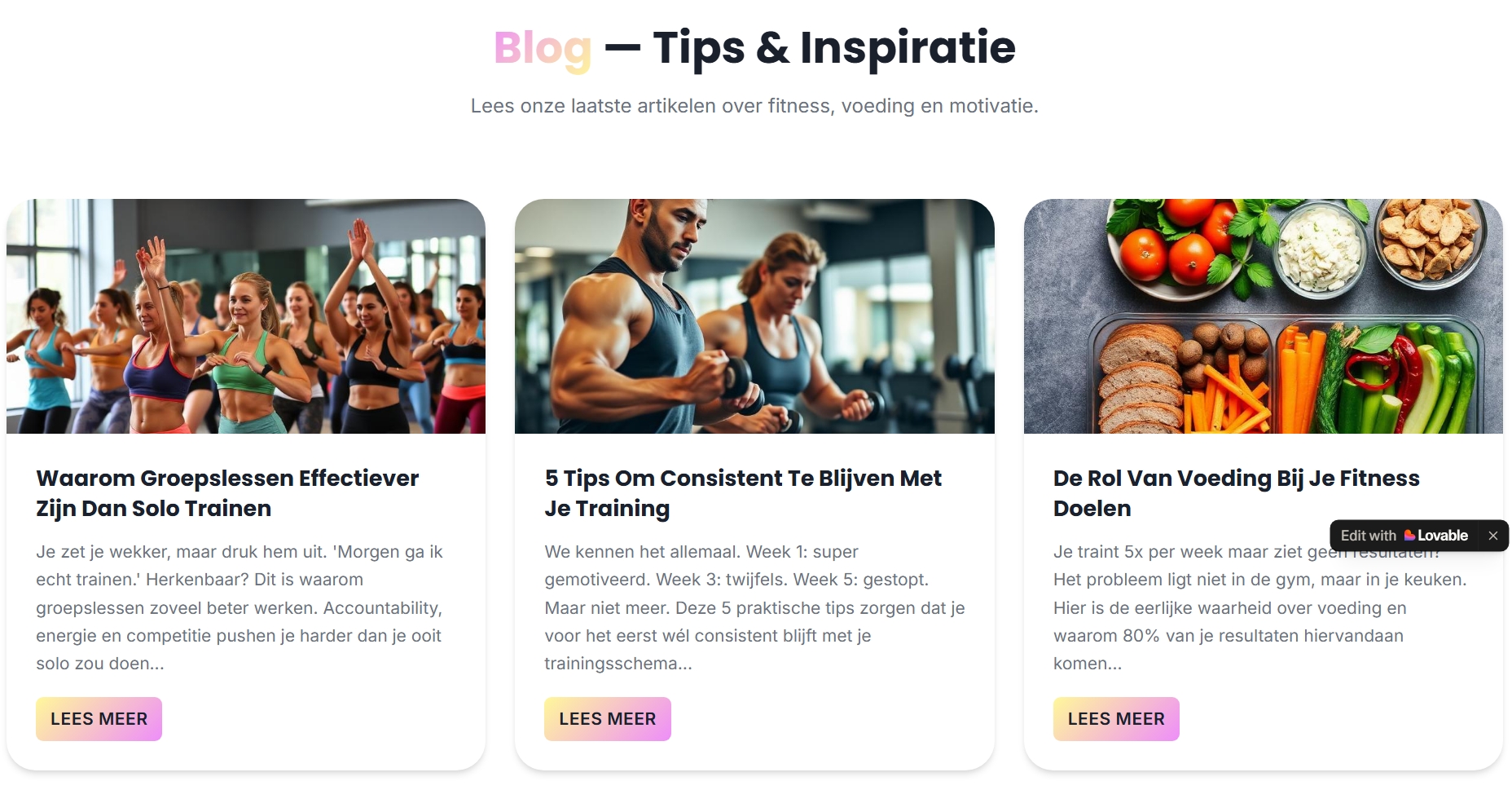 Blog Design | Fitness & Lifestyle