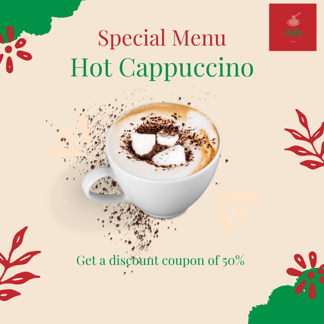 Special Menu Hot Cappuccino